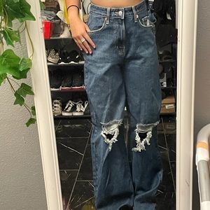 baggy high waisted jeans